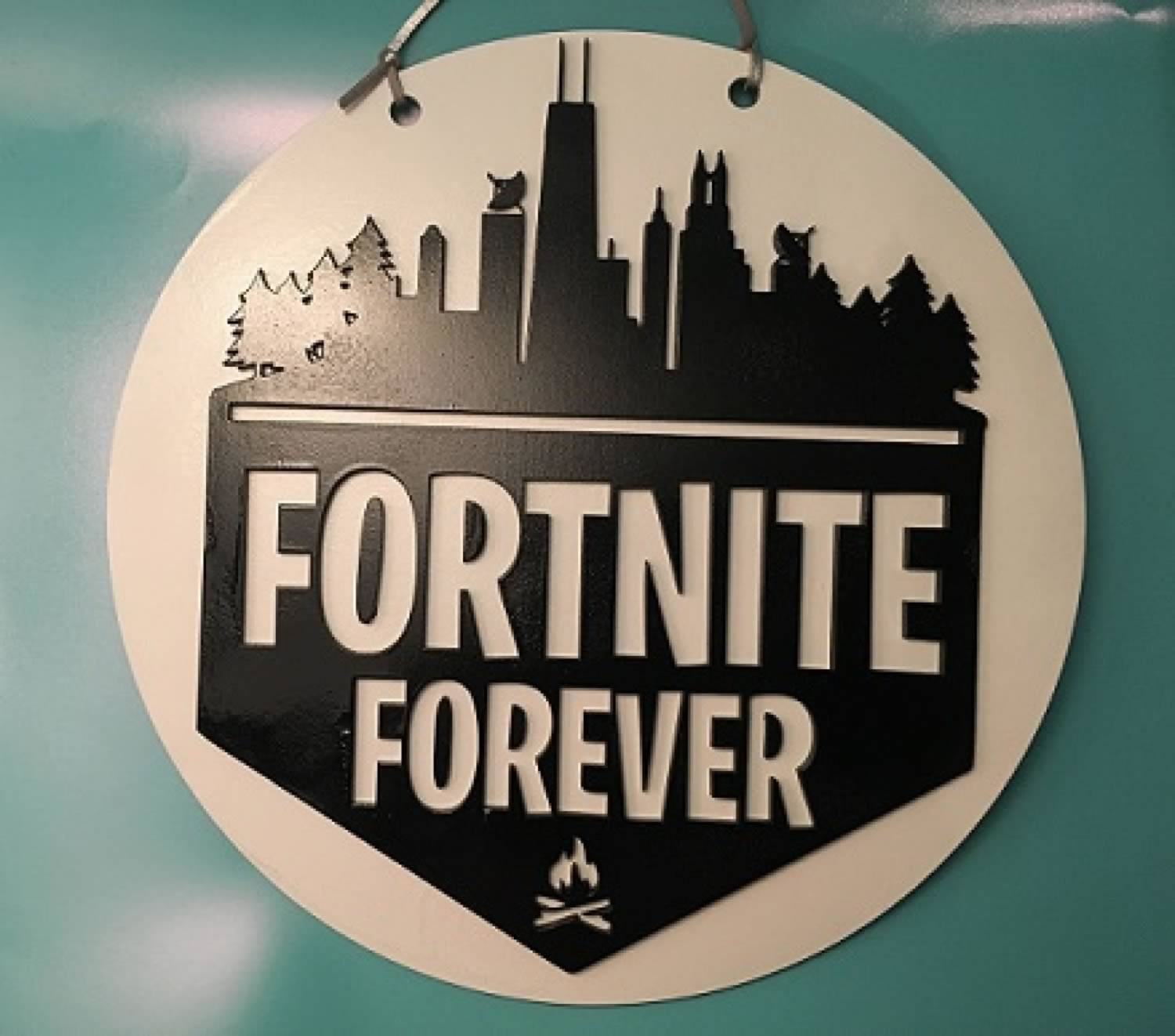 Fortnite Forever Bedroom Plaque Decor Kids